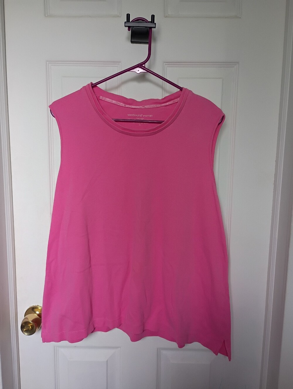 Westbound Bright Pink Sleeveless Tank